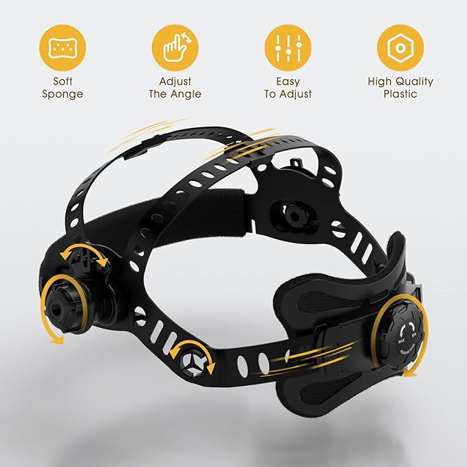 TOOLIOM Auto Darkening Welding Helmet True Color 1/1/1/1 Flip Front Welding Hood Large Viewing 3.94"x 2.34" Shade Range 4/5-9/9-13 Welding Mask for TIG MIG Stick Welder Helmet