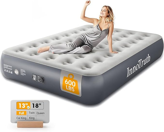 InnoTruth Camping Air Mattress Bed, Full Size with Built in Pump, Family Choice Award Winner-Ideal for Travel & Outdoor