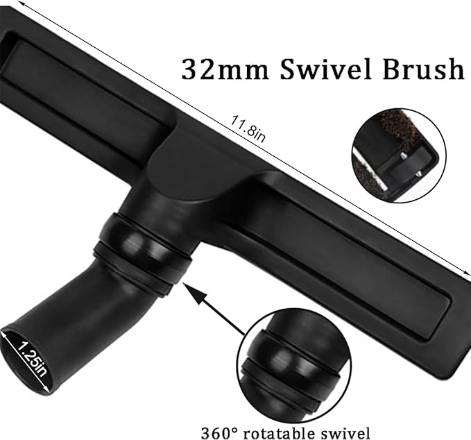 7 PCS Vacuum Attachments Replacement for Shop Vac Accessories with, 1 7/8" to 1" Adapter for Shop Vac,1 1/4" Household Cleaning Accessories Brush Kit for Shop Vac Attachment