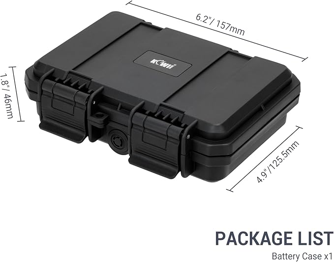 KIWIFOTOS 12 Slots 9V & CR2 CR123A Battery Storage Organizer Case IP67 Waterproof Hard Case for CR17345/ CR16340/CR18350/CR15H270 9V Battery Holder for Household Outdoor Camping Fishing