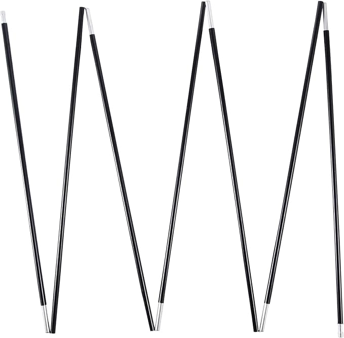 Aluminum Tent Poles Replacement, Black Pre-Assembled Tent Pole, 7001 T6 Heated Camping Tent Rod