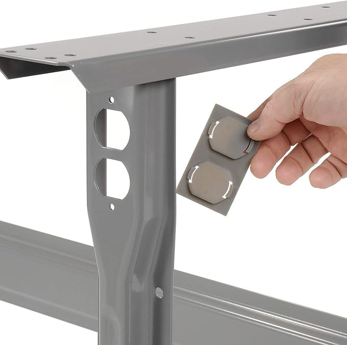 Global Industrial Fixed Height Workbench with C-Channel Flared Leg, Steel Top with Square Edge, 60"W x 30"D x 34"H, 2000 Lbs. Capacity, Gray, Industrial Workbench