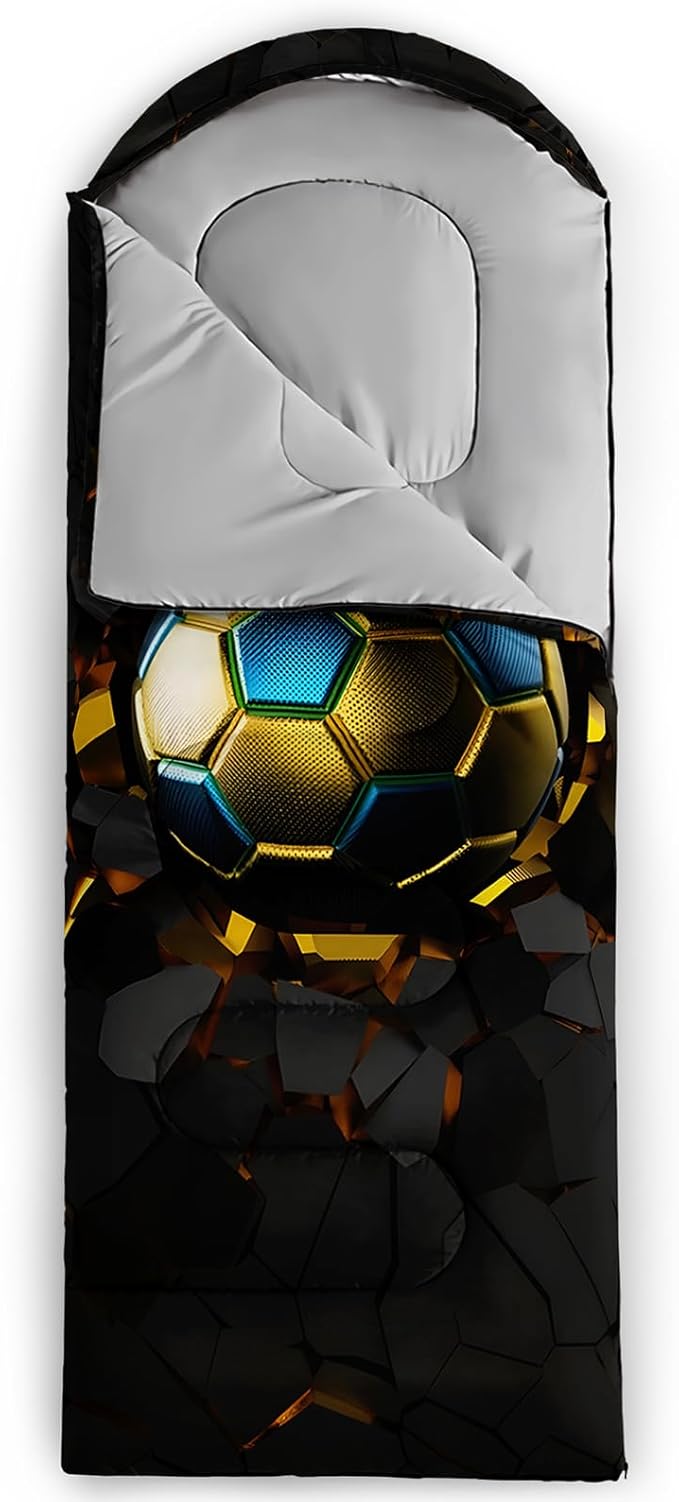 AILONEN Outer Space Astronaut Camping Sleeping Bags,Lightweight & Waterproof,3 Season Warm & Cool Weather,Cartoon Sleeping Bags for Kids,Boys Girls Travelling,Outdoors