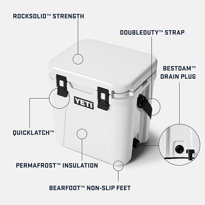 YETI Roadie 24 2.0 Hard Cooler with DoubleDuty Shoulder Strap and Drain Plug