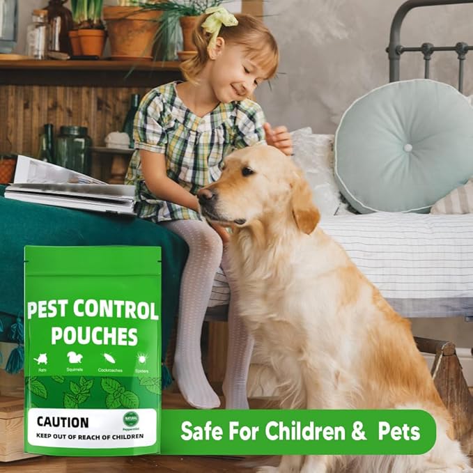 Pest Control, Mouse Repellent Pouches, Rodent Repellent, Mice Repellant Indoor, Peppermint Mice to Repel Spider, Ant, Roach & Mosquito, Rat Repellant Outdoor, Keep Mouse Out of Camper-12P