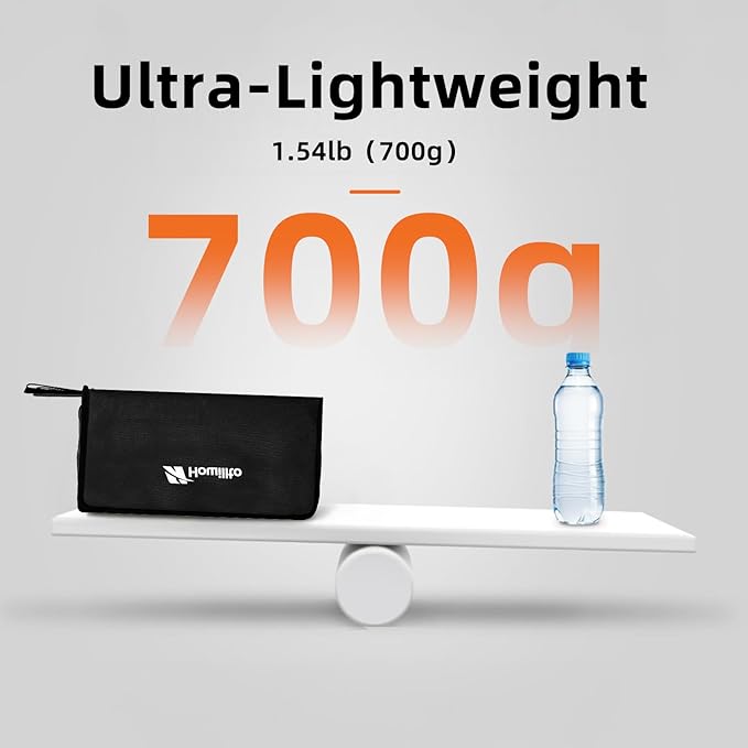 Camping Stool, 16in Tall Portable Folding Stool with Carry Bag, Upgraded Ultralight Chair with Roomy Seat for Adults, Holds 280lbs, Ideal for Hiking, Fishing, Outdoor Use, Black