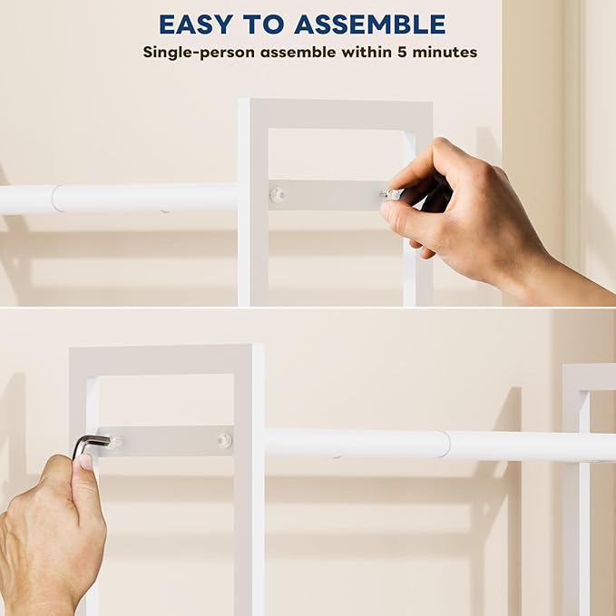 Mavivegue Expandable Shoe Rack, 4-Tier Shoe Organizer for Closet, Adjustable Shoe Rack for Front Door Entrance, Entryway