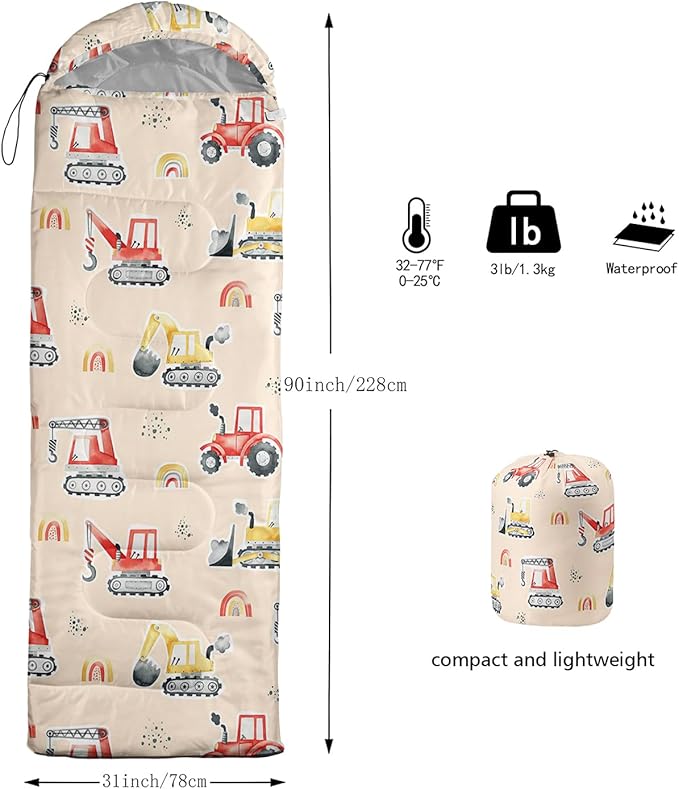 Camping Sleeping Bags Warm & Cool Weather Waterproof Backpacking Sleeping Bag All Seasons Camping, for Adult Kids Boy Girls Camping Gear Equipment, Traveling