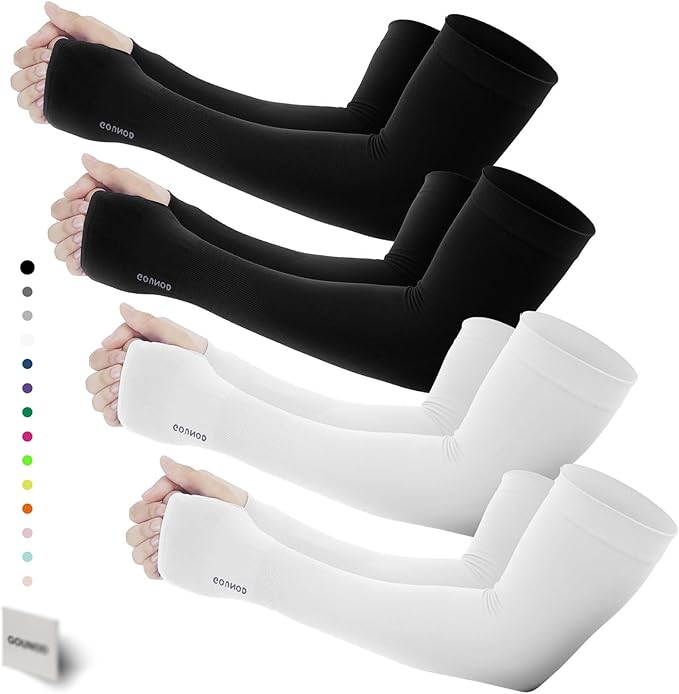 GOUNOD Gardening Sleeves to Cover Arms for Women with Thumb Holes-Sun Protection SPF Cooling Driving UV Blocking