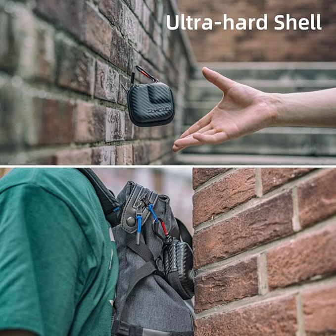 SUREWO Hard Carrying Case for GoPro Hero 13, Mini Hard Shell Carrying Case Travel Portable Storage Bag for GoPro Hero 12/11/10/9/8/7/6/5/4,DJI Osmo Action 3,AKASO,Campark,YI Action Camera and More