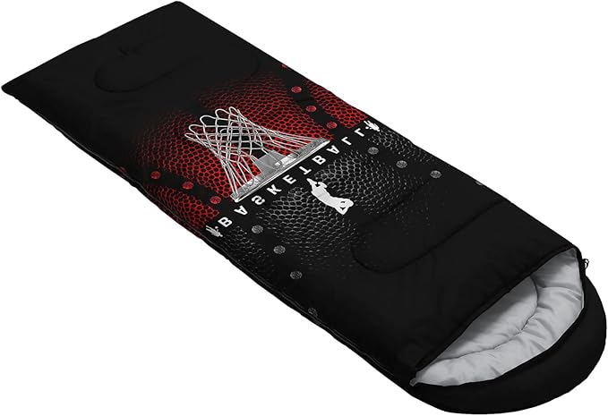 Axolotl Gamepad Sleeping Bag,3 Season Warm and Cool Weather Game Console Sleeping Bag for Boys Teens,Waterproof Lightweight Geometry Hexagonal Sleeping Bag for Traveling,Outdoors Camping,Blue,Black