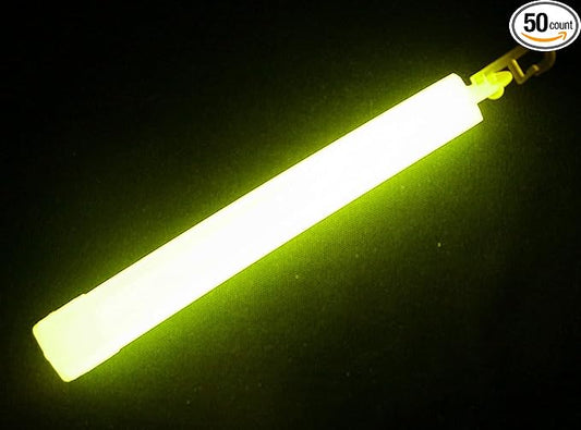 Emergency Glow Sticks - 6 Inch 12 Hour Long Lasting Military Grade Glow Sticks - Bulk Box of 50
