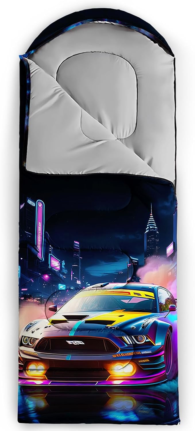 Print sleeping bag,sleeping bags,Outdoor Camping Sleeping Bag，Suitable For Children Boys And Girls Portable,Waterproof,Compact And Lightweight,Great For Outdoor Camping,Backpacking And Hiking