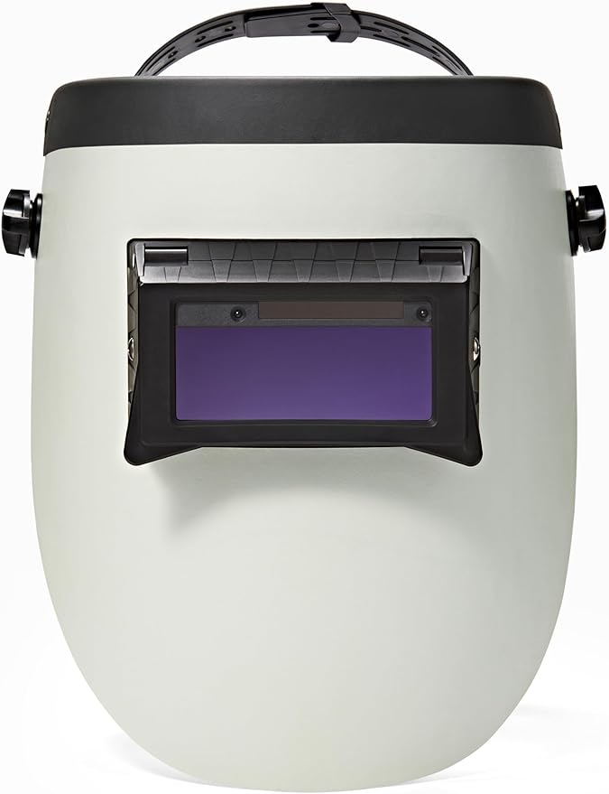 Auto Darkening Welding Helmet - Flip Up Lens, Lightweight, Shade #4/9-13 (White)