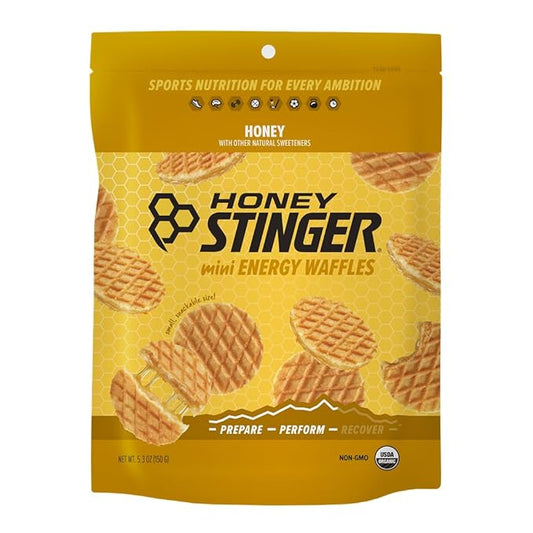Honey Stinger Organic Mini Honey Waffles, Energy Stroopwafel for Exercise, Endurance and Performance, Sports Nutrition for Home & Gym, Pre and Post Workout, 1 Bag, 5.3 Ounce