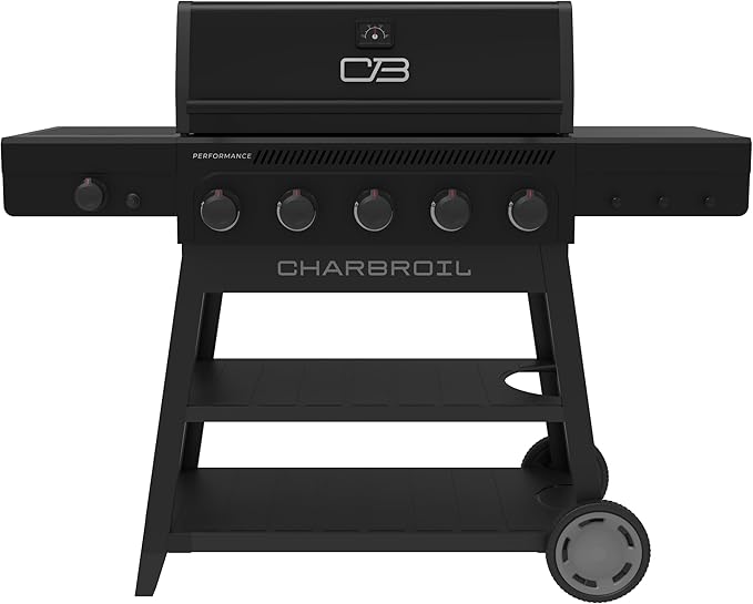 Charbroil® Performance Series™ 5-Burner Gas Grill Cart with Side Burner, Black - 463254125