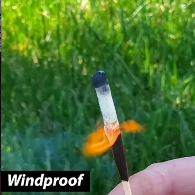 Fire Starter Kit – 6 Magnesium Shaving Packs + Waterproof Windproof Matches in Metal Tin – Emergency Fire Making Kit for Camping, Hiking, Survival, Prepping