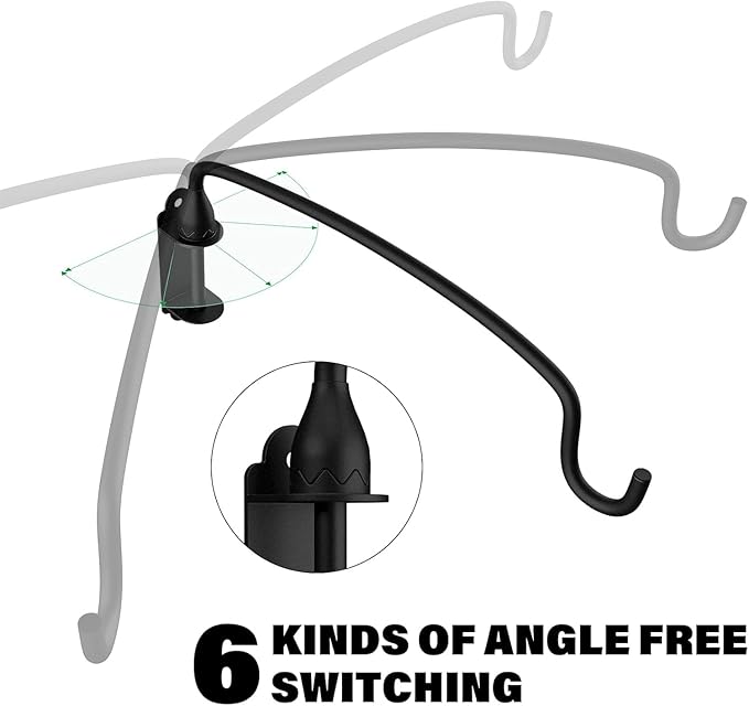 8 Pack Hanging Plant Bracket Wall Mounted Hooks for Hanging Bird Feeder, Flower Bracket, Anti Rust Metal Lanterns 12 Inches (12 in 8P)