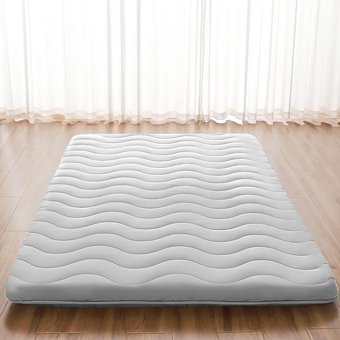 Japanese Floor Mattress, 100% High Density Comfortable Foam, 4" Thicken Foldable Mattress Tatami Mat Sleeping Pad, Ideal for Comfort and Support, Kids Floor Lounger Pillow Bed Sofa (Full）