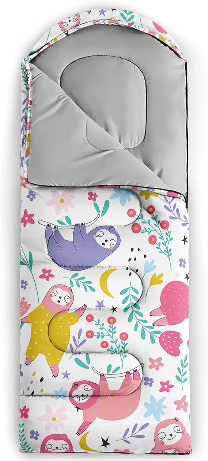 QOOMO Camping Sleeping Bags,3 Season Warm & Cool Weather,Lightweight,Waterproof Sleeping Bags for Adults & Kids,Traveling,and Outdoors,Camping Gear Equipment