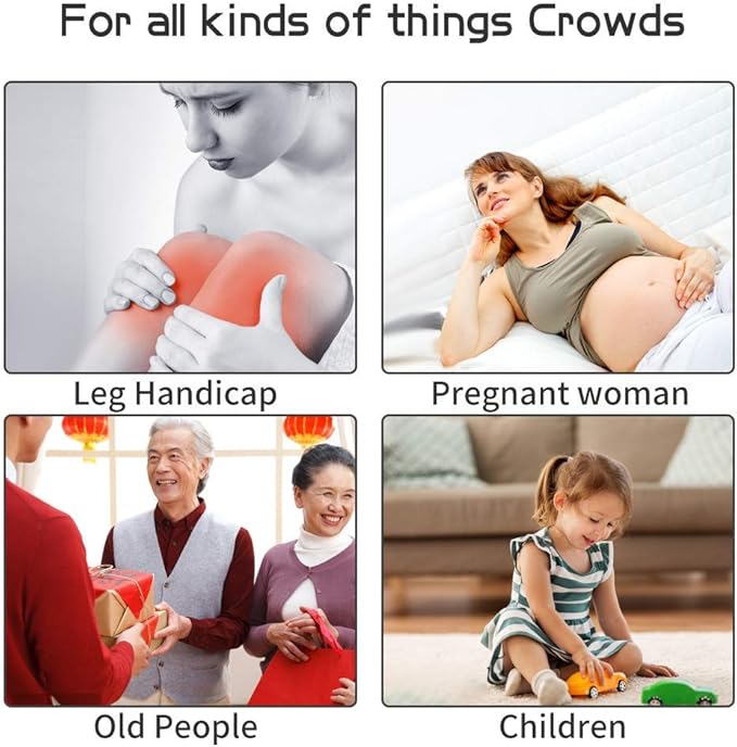 Deer's Life Portable Collapsible Stool with Cushion Pad, Retractable Folding Telescopic Camping Seat for Adults, Small Lightweight Sturdy Adjustable Stools for Travel,Kitchen,Garden,Fishing