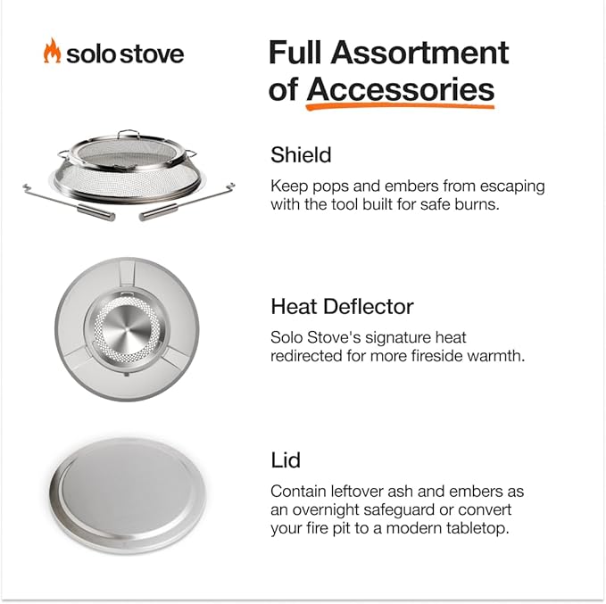 Solo Stove Bonfire with Stand | 19.5" Smokeless Fire Pit, Removable Ash Pan | Portable Stainless Steel Wood Burning Outdoor Fireplace, Ideal for 4–6 People, 21.75 lbs, Bronze