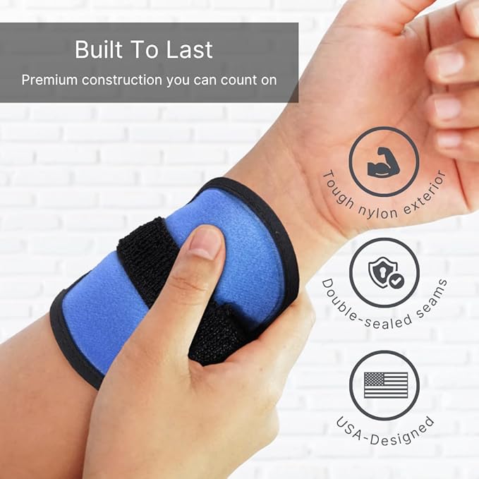 FlexiKold Gel Ice Pack Circles w/Straps (4 Pack) - Small Ice Packs, Reusable Ice Pack for Injuries, Ice Packs Reusable, Breastfeeding, Wisdom Teeth, Sinus Headaches - 6304-STRAP4PK by NatraCure