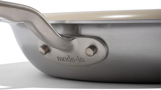 Made In Cookware - 12" Ceramic Non Stick Frying Pan (Stainless Handle) - 5-Ply Stainless Clad with Stay-Cool Handle - Professional Cookware