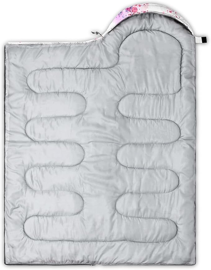 QOOMO Camping Sleeping Bags,3 Season Warm & Cool Weather,Lightweight,Waterproof Sleeping Bags for Adults & Kids,Traveling,and Outdoors,Camping Gear Equipment