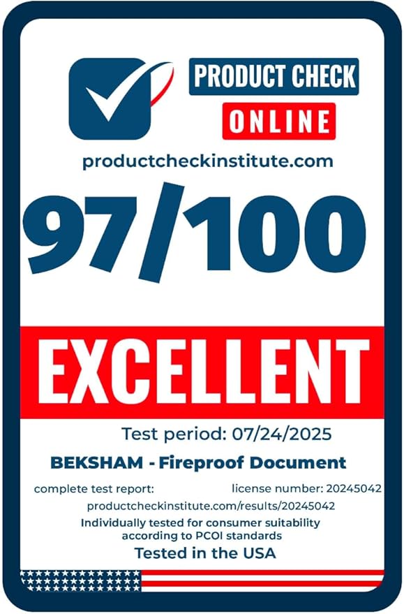 Fireproof Document Bag Waterproof Organizer Box With Lock 3 Layer File Storage Soft Case For Passport Ledger Papers Certificate Cash Files Important Documents Portable Secure Safe Home Travel Office