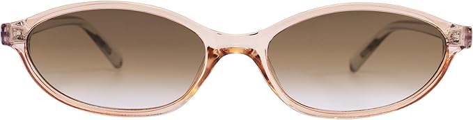 Retro Oval Sunglasses for Women Chic Cat Eye 90s Sunnies Lightweight Narrow Shades Trendy UV protection Sun Glasses