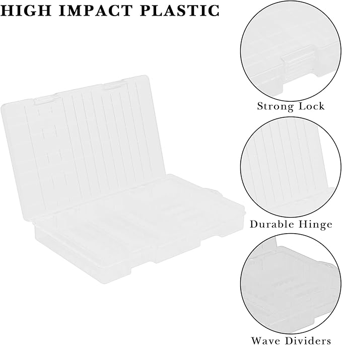 Linkidea Battery Organizer Storage Case, Battery Box Holds Batteries for 40 AAA, 60 AA, Large Capacity and Portable Battery Caddy