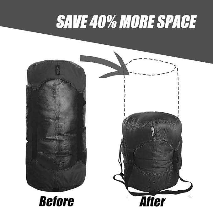 Frelaxy Compression Sack, Ultralight Sleeping Bag Stuff Sack, 40% More Storage! 11L/18L/30L/45L/52L, Compression Stuff Sack - Space Saving Gear for Camping, Hiking, Backpacking