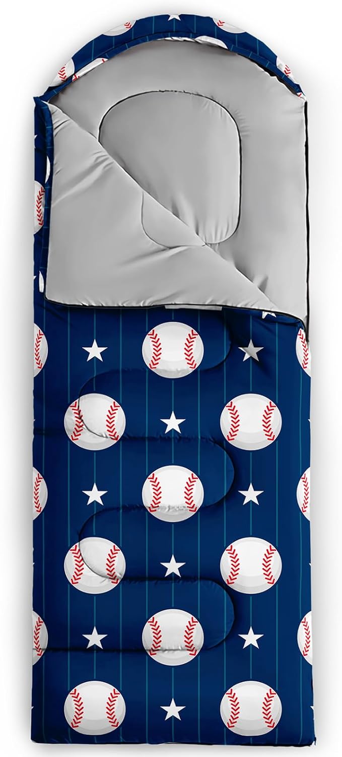 QOOMO Camping Sleeping Bags,3 Season Warm & Cool Weather,Lightweight,Waterproof Sleeping Bags for Adults & Kids,Traveling,and Outdoors,Camping Gear Equipment