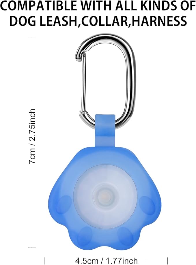 2-Pack Dog Light with USB Rechargeable, Color Changing Collar Light,IP67 Waterproof LED Safety Lights