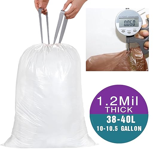 2PCS Portable Trash Bag Holder Collapsible Trash can with 50 PCS Drawstring Trash Bags | Expandable Outdoor Waste Bins Camping Accessories for Indoor Outdoor RV Picnic Kitchen | Blue & Black