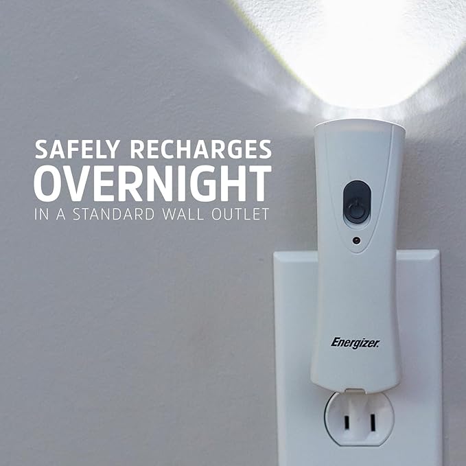 Energizer Weatheready Rechargeable Flashlights for Home, Pack of 3, Emergency Flashlight for Hurricane Supplies, Survival Kits, Power Outages, LED Flash Light with Convenient Plug-in Design