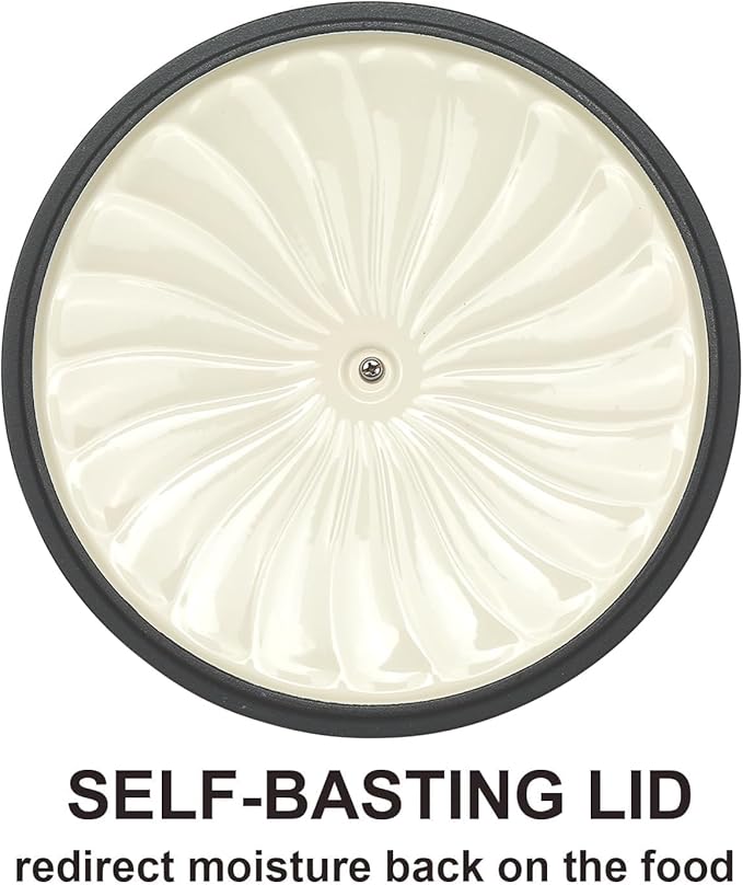 Enameled Cast Iron Dutch Oven with Lid, 3 QT Cast Iron Dutch Oven Pot, Heavy Duty Cast Iron Pot for Bread Baking, Cook, Bake, Oven Safe across All Cooktops(Black,3 QT)