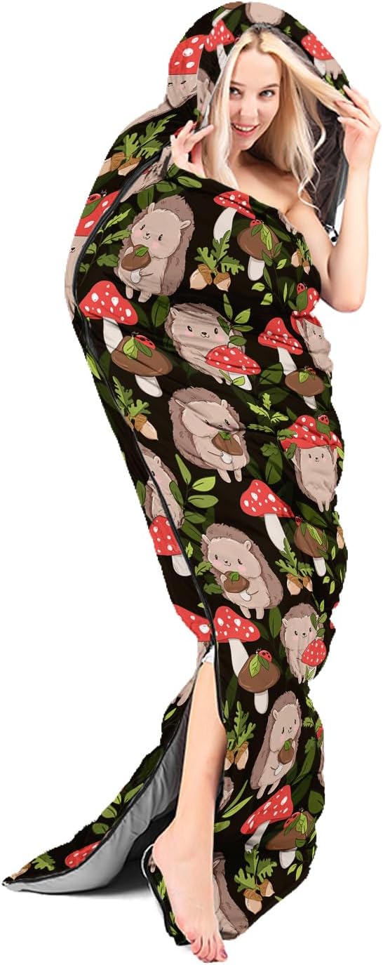 AILONEN Outer Space Astronaut Camping Sleeping Bags,Lightweight & Waterproof,3 Season Warm & Cool Weather,Cartoon Sleeping Bags for Kids,Boys Girls Travelling,Outdoors