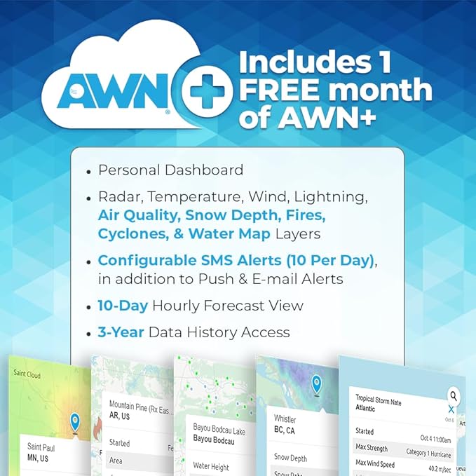 Ambient Weather WS-5000 Ultrasonic Smart Weather Station