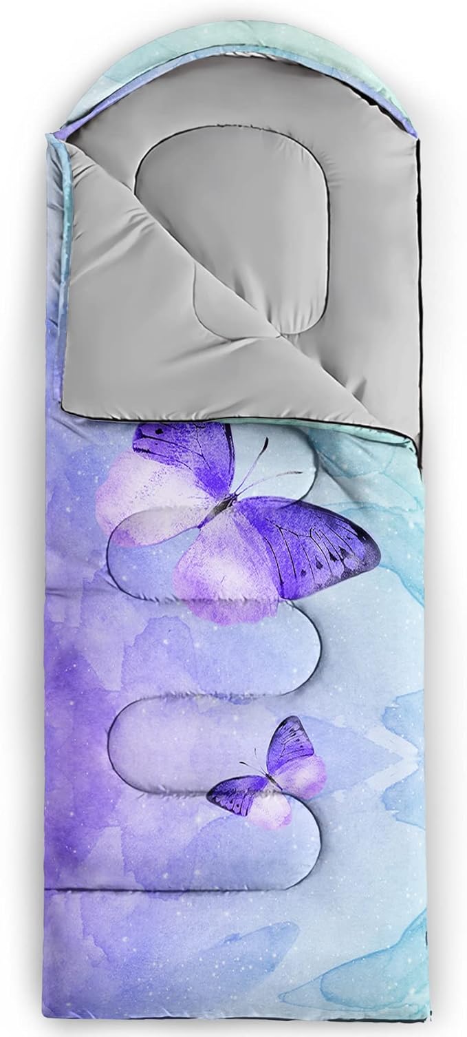 QOOMO Camping Sleeping Bags,3 Season Warm & Cool Weather,Lightweight,Waterproof Sleeping Bags for Adults & Kids,Traveling,and Outdoors,Camping Gear Equipment