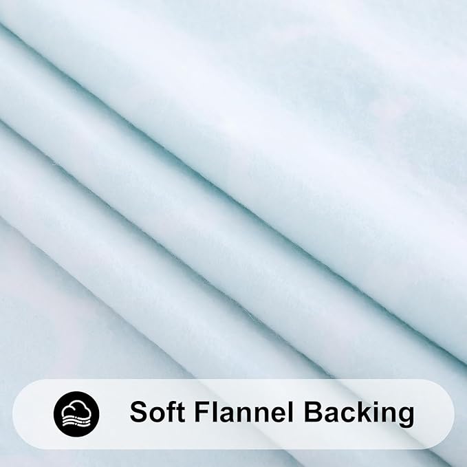 Smiry Rectangle Picnic Table Cover, Waterproof Elastic Fitted Camping Tablecloths for 6 Foot Tables, Wipeable Flannel Backed Vinyl Tablecloth Protector for Indoor, Outdoor (Teal, 36x72 Inches)