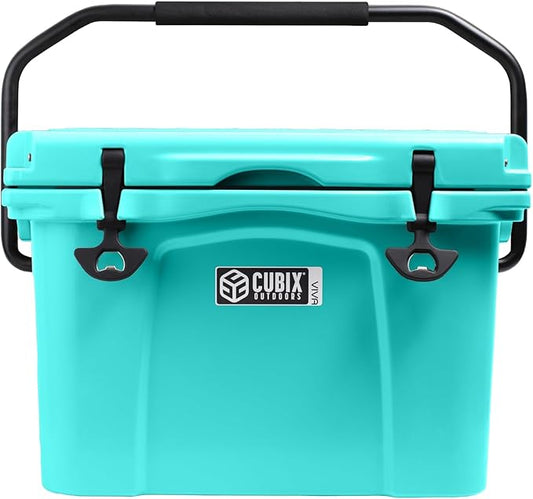 Viva 25QT Portable Rotomolded Hard Cooler, 5-Day Ice Cold Retention, Travel, Beach, Camping, Fishing