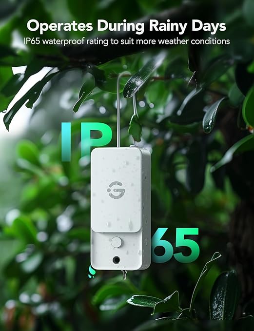 GoveeLife Wi-Fi Gateway Thermometer Hygrometer H5107, Outdoor Indoor Wireless Temperature Humidity Sensor Monitor with Remote APP Notification Alert, 1312ft/400m Monitoring Range, IP 65 Waterproof