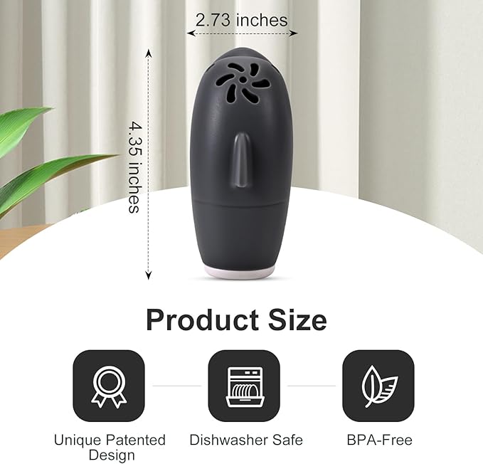 Asltw Dolphin Refrigerator Deodorizer, Refrigerator Odor Eliminator, Fridge Air Freshener, Multi-purpose Odor Eliminator for Home, Cute Gifts, Kitchen Gadgets Cute Kitchen Accessories (Black)