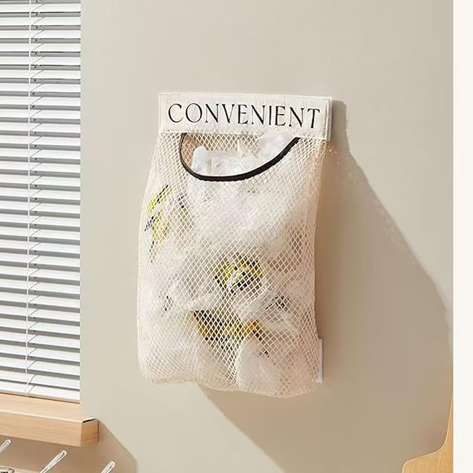 Mesh Storage Bags 12Pcs, Polyester Hanging Storage Mesh Bag for Bathroom, Kitchen, Hotel and University Dorm, Space-Saving Bedside Storage Bag, Socks Organizer Bags, Small Car Net Pocket