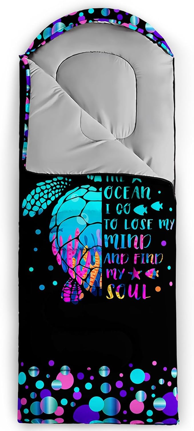 QOOMO Camping Sleeping Bags,3 Season Warm & Cool Weather,Lightweight,Waterproof Sleeping Bags for Adults & Kids,Traveling,and Outdoors,Camping Gear Equipment