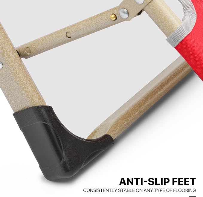 MoNiBloom 3-Position Folding Reclining Patio Chair Set of 2, Patio Lounger Folding Chairs with Adjustable Backrest and Headrest for Backyard Poolside Lawn, 330lbs Capacity