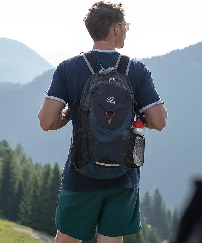 WATERFLY Lightweight Packable Hiking Backpack: 30L Foldable Travel Daypack Ultralight Camping Day Pack for Woman Man