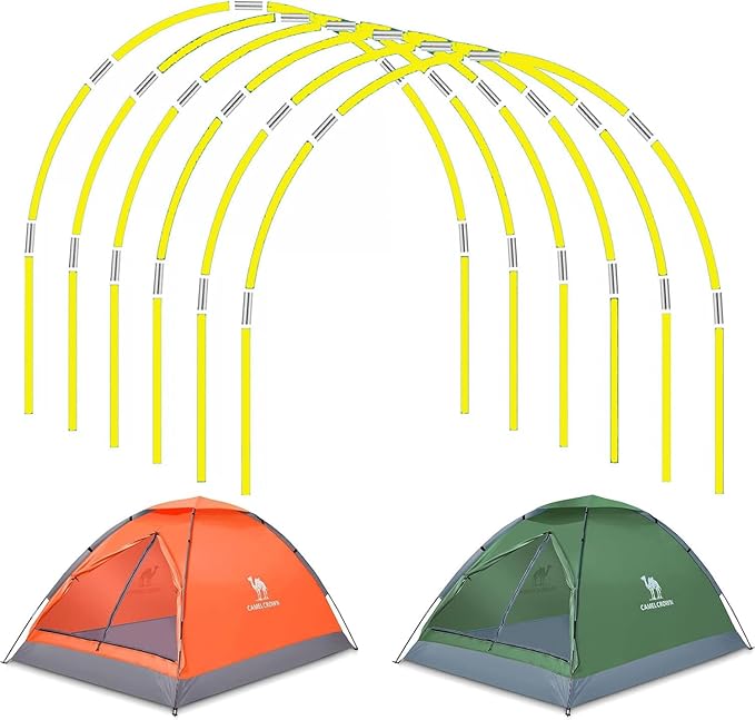 DIY Tent Pole, Replacement Tent Pole, Greenhouse Hoops ，Telescopic Rod，Long Approximately 52ft, Diameter - 6.5mm，36 pake, for Hiking Camping Backpacking Tent